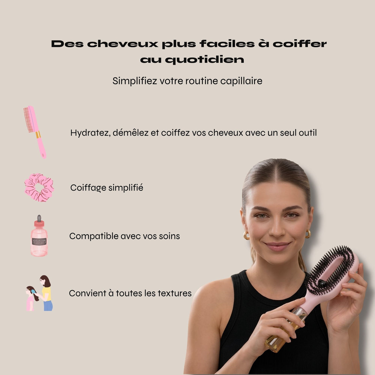 2in1 Sprayer Comb Detangling Scalp Massage Hairbrush with Spray Bottle Essential Oil Water Mist Spray Brush Anti-static Autumn