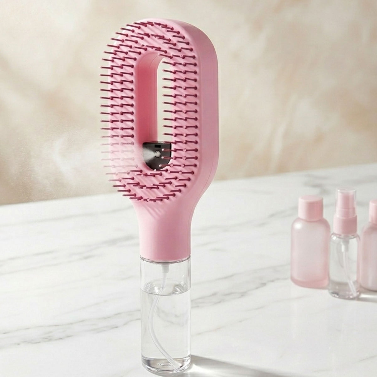 2in1 Sprayer Comb Detangling Scalp Massage Hairbrush with Spray Bottle Essential Oil Water Mist Spray Brush Anti-static Autumn